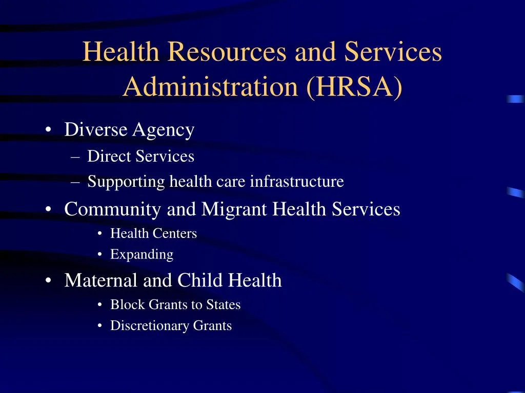 Health Resources and Services Administration