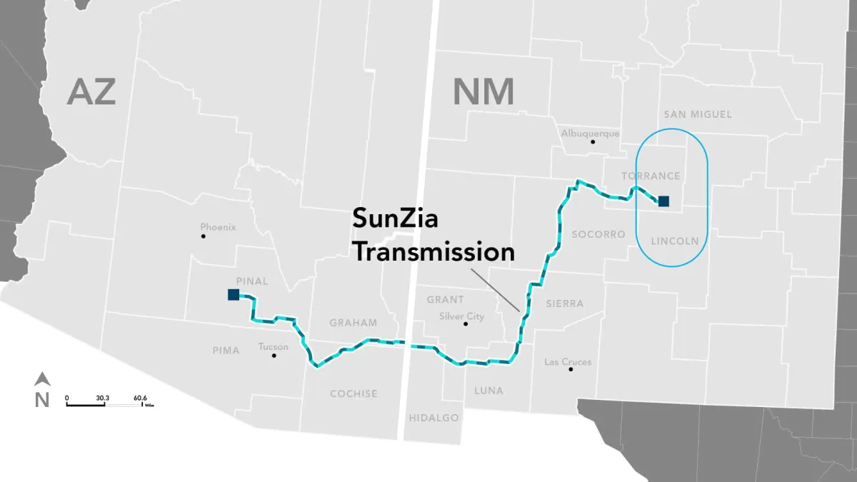SunZia transmission line
